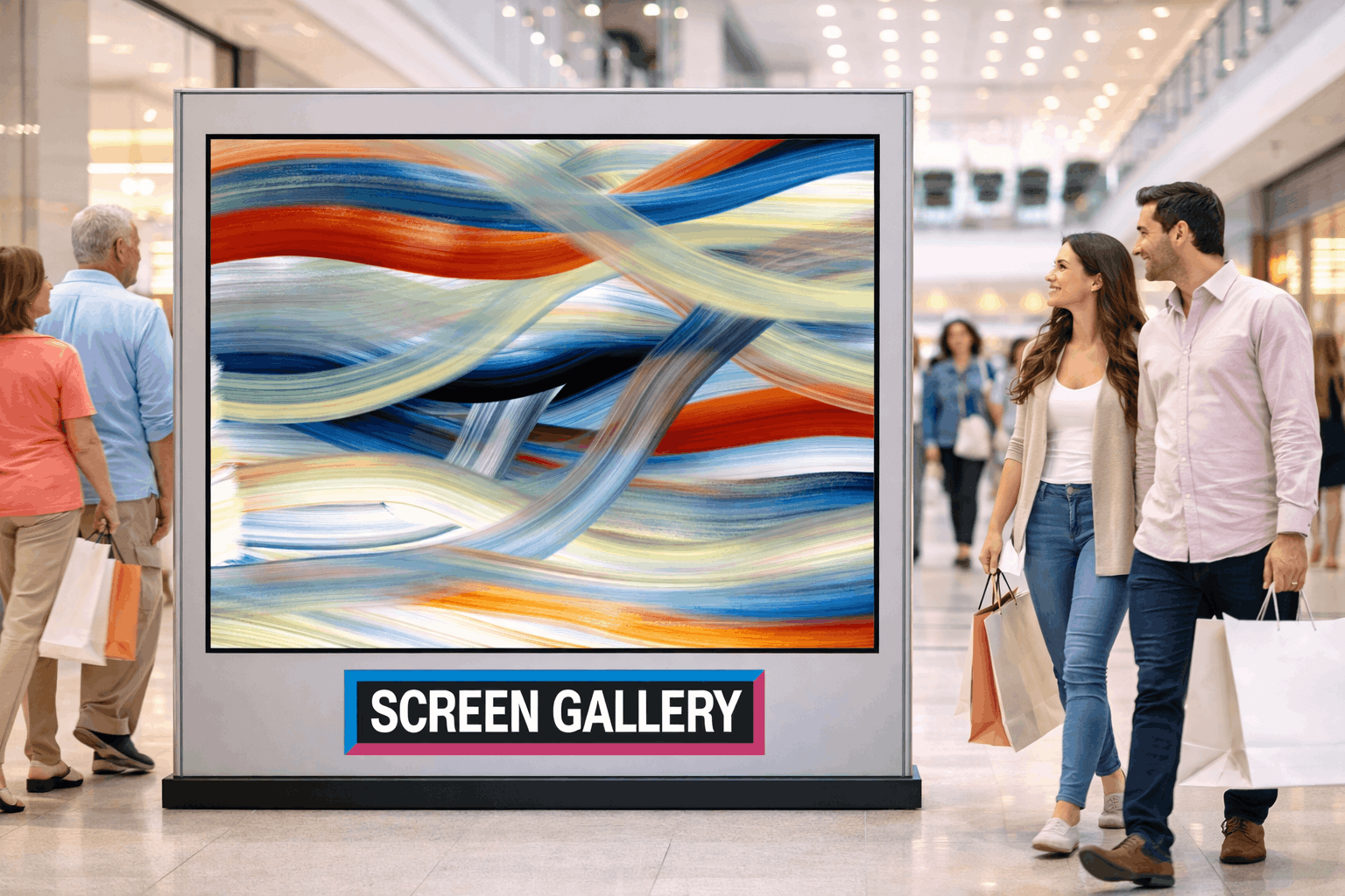 Gallery Showroom — TV displaying art